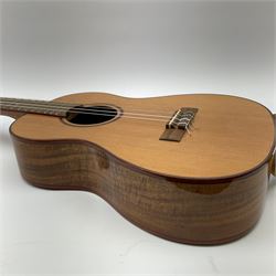 Modern Kala ukulele with acacia back and sides, spruce top and mahogany neck with slotted headstock No. KA-ABP-CTG 1801 L76cm in Tanglewood carrying case; and PG-05 Portable 5W Guitar Amplifier (Battery), boxed (2)