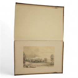 Sir William Gore Ouseley (British 1797-1866): 'Views in South America, from original drawings made in Brazil the River Plate, the Parana, &c', folio containing twenty six (26) tinted lithograph plates with lithographed titled and plan, dedication to Prince Albert with list of plates on verso, pub. London: Thomas McLean 1852, bound in oxblood leather and brown cloth
