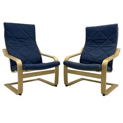 IKEA - pair of 'Poang' armchairs