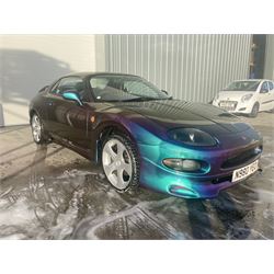 1996 Mitsubishi FTO 2.0 Petrol V6 Automatic 200bhp. Imported into the UK on 17/11/2006. ‘Grey’ import, 4 colour flip pearlescent paint. 2 keys. V5 Present. 88,467 Kilometres. Selling on behalf of the executors of a local estate.

Alternative buyers premium rate applies.

Alternative buyers premium rate applies. - THIS LOT IS TO BE COLLECTED BY APPOINTMENT FROM DUGGLEBY STORAGE, GREAT HILL, EASTFIELD, SCARBOROUGH, YO11 3TX