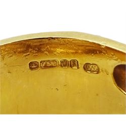 Cartier 18ct gold 'Bamboo' ring, Sheffield 1992, boxed