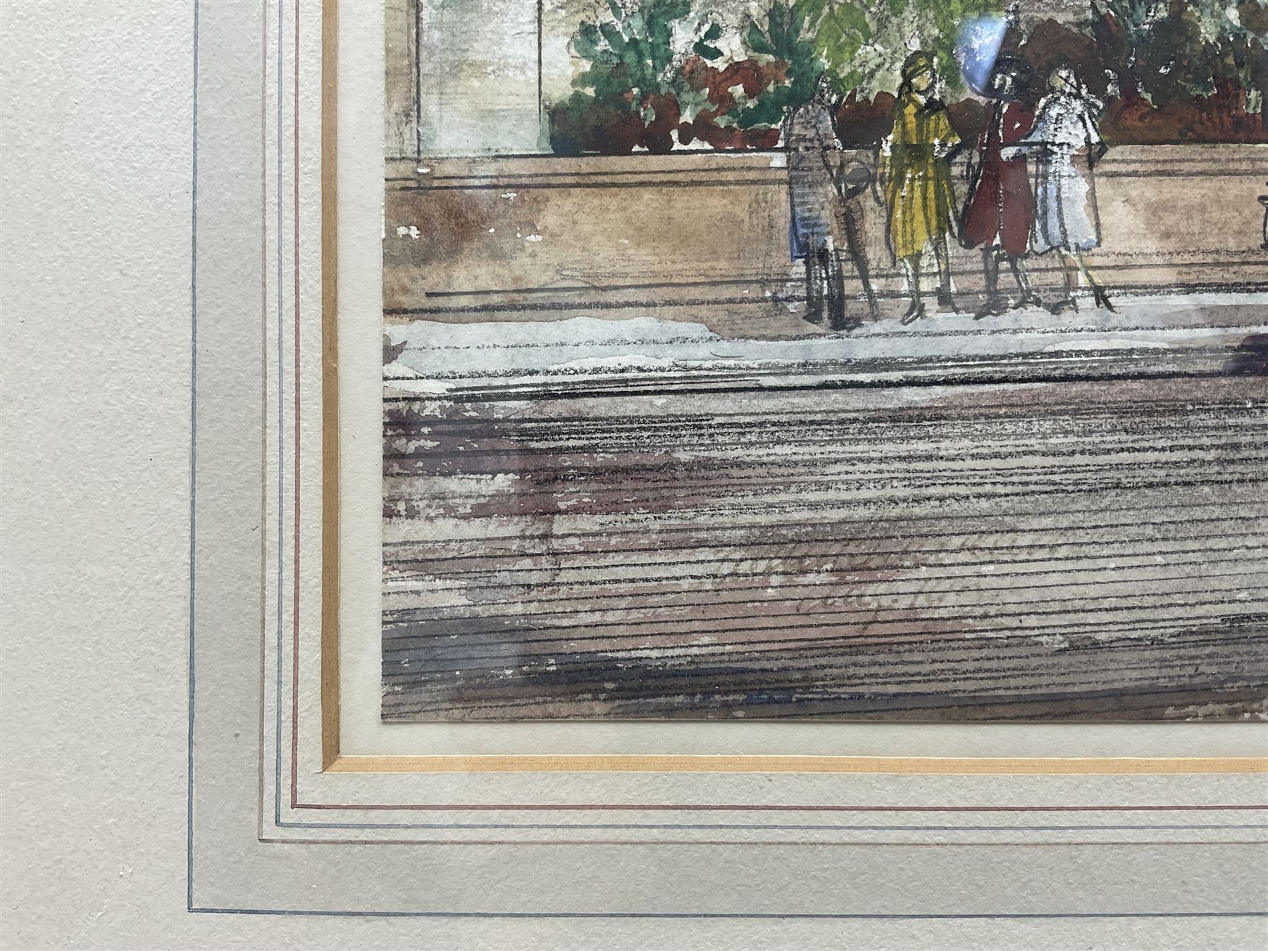Allan Peel Tankard (British 1897-1964): London Street Scenes, set of three ink and watercolours signed and dated 1953, in matching frames, max 37cm x 55cm (3)
