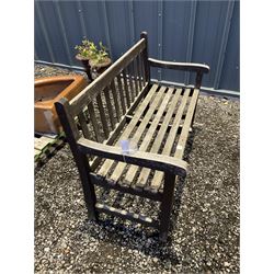 Wooden garden bench - THIS LOT IS TO BE COLLECTED BY APPOINTMENT FROM DUGGLEBY STORAGE, GREAT HILL, EASTFIELD, SCARBOROUGH, YO11 3TX
