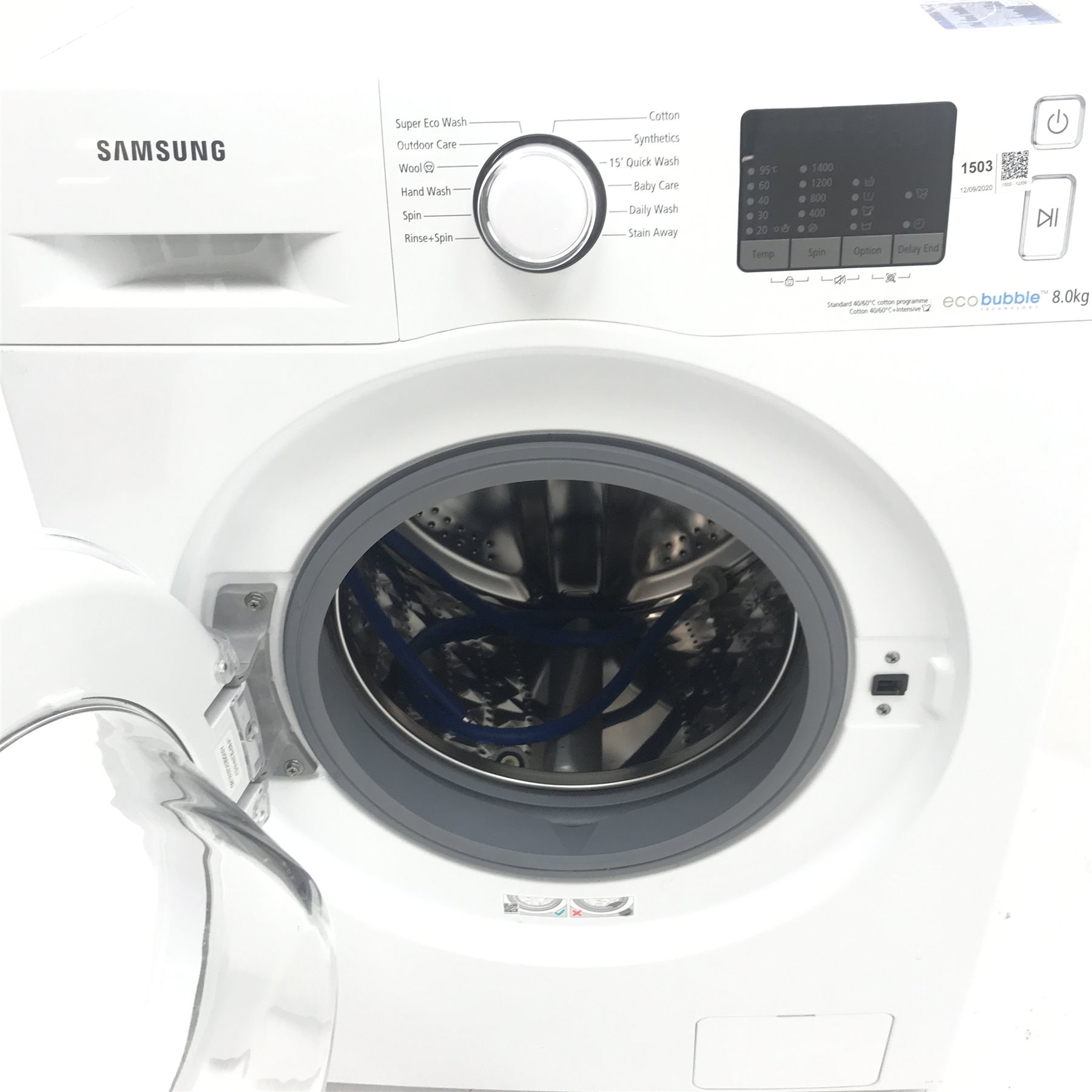 Samsung WF80F5E2W4W eco bubble 8kg washing machine, W60cm, H85cm, D60cm
