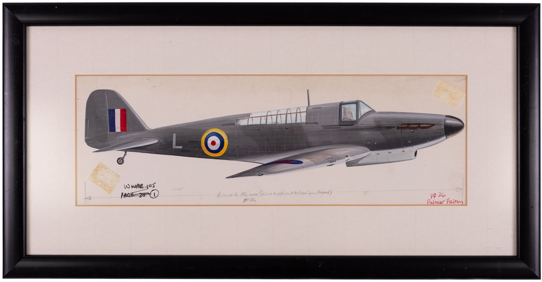 John Batchelor (British 1936-2019): Aircraft Studies, set of eleven gouaches variously signed and inscribed, max 35cm x 52cm (11)
