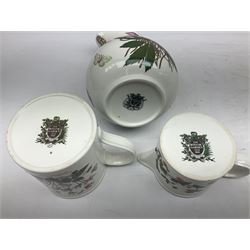Portmeirion, the Botanic Garden pattern, to include salt and pepper shakers, wash basin and jug, two jugs, nine bowls, eight side plates, covered tureen, serving platter etc (42)