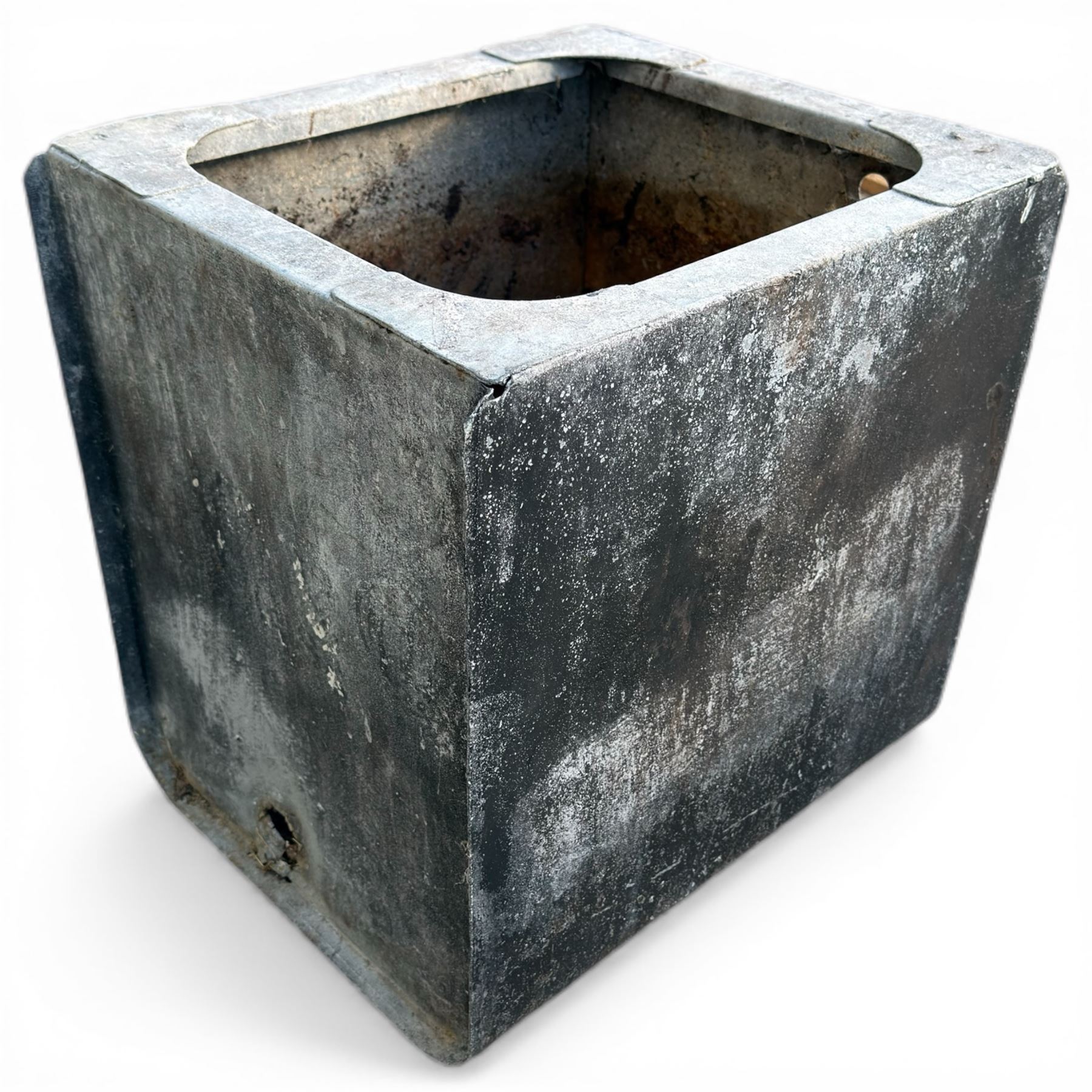 Four galvanised metal buckets/planters