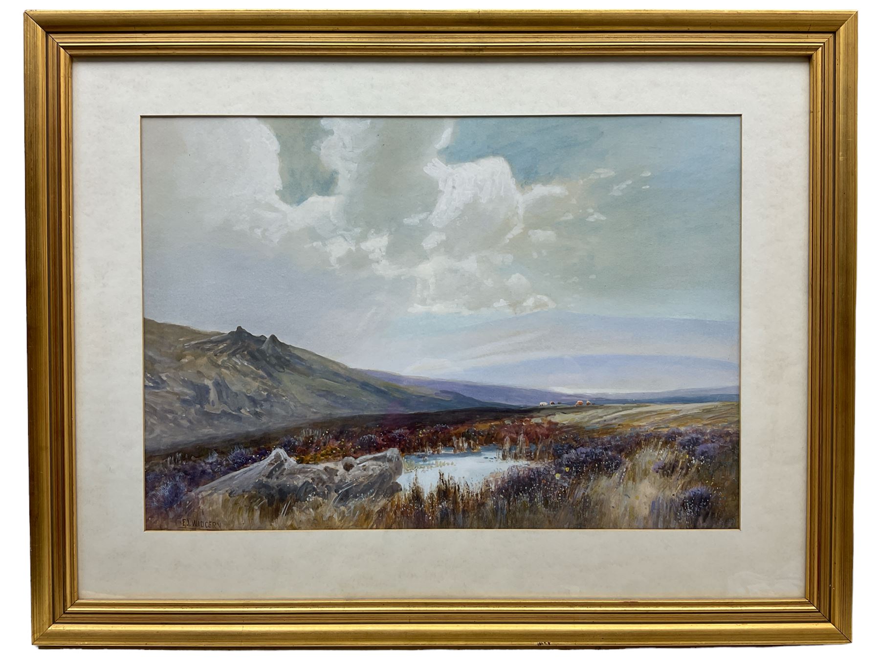 Frederick John Widgery (British 1861-1942): Moorland Scene, watercolour signed 36cm x 52cm