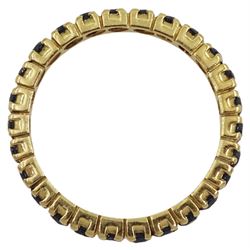17ct gold round sapphire full eternity ring