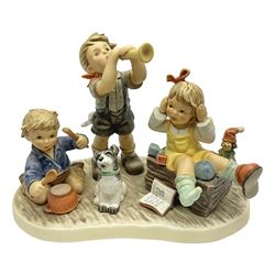 Large Hummel figure group by Goebel, Noisemakers, limited edition 282 of 2000, H17.5cm