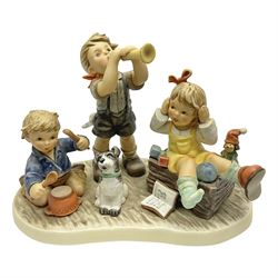 Large Hummel figure group by Goebel, Noisemakers, limited edition 282 of 2000, H17.5cm
