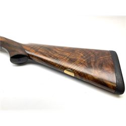 Very fine Westley Richards 12-bore side-by-side double barrel boxlock ejector live pigeon sporting gun, c1910, very heavy and thick 76.5cm blued tightly choked barrels with 2.5