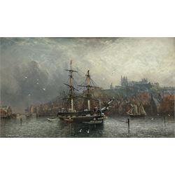 Richard Weatherill (British 1844-1913): Sailing Ship at Anchor in Whitby Harbour, oil on board signed 22cm x 37cm
Provenance: North Yorkshire deceased estate