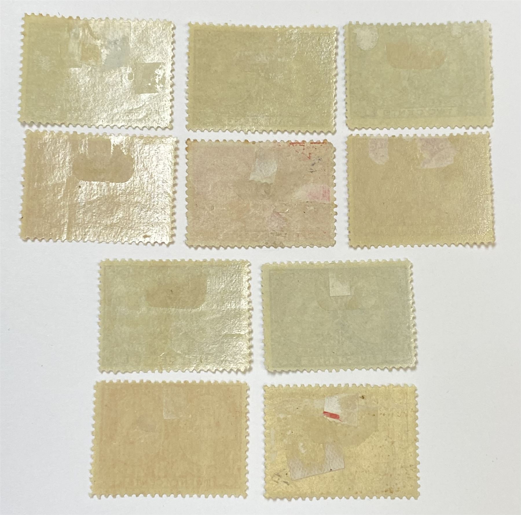 Canada Queen Victoria 1897 ten stamps, including one dollars, all unused, all previously mounted