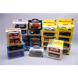  Twenty-eight die-cast models by Maisto, Oxford, Vanguards, Lledo etc including Shell Sportscar Collection, Supercar Collection, Rolls Royce cars, TV & Film related, promotional etc, all boxed  
