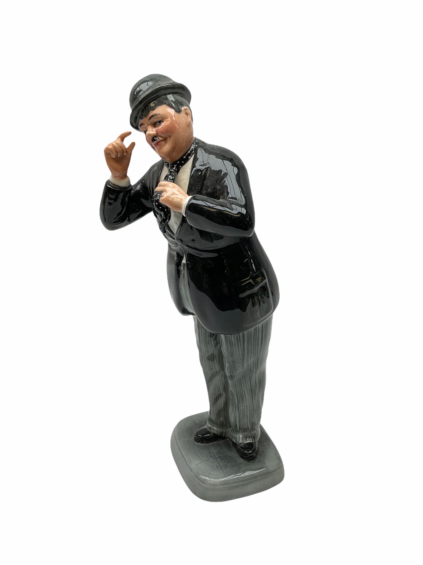 Two limited edition Royal Doulton figures, Stan Laurel HN2774 3,280/9,500, and Oliver Hardy HN2775 3,280/9,500