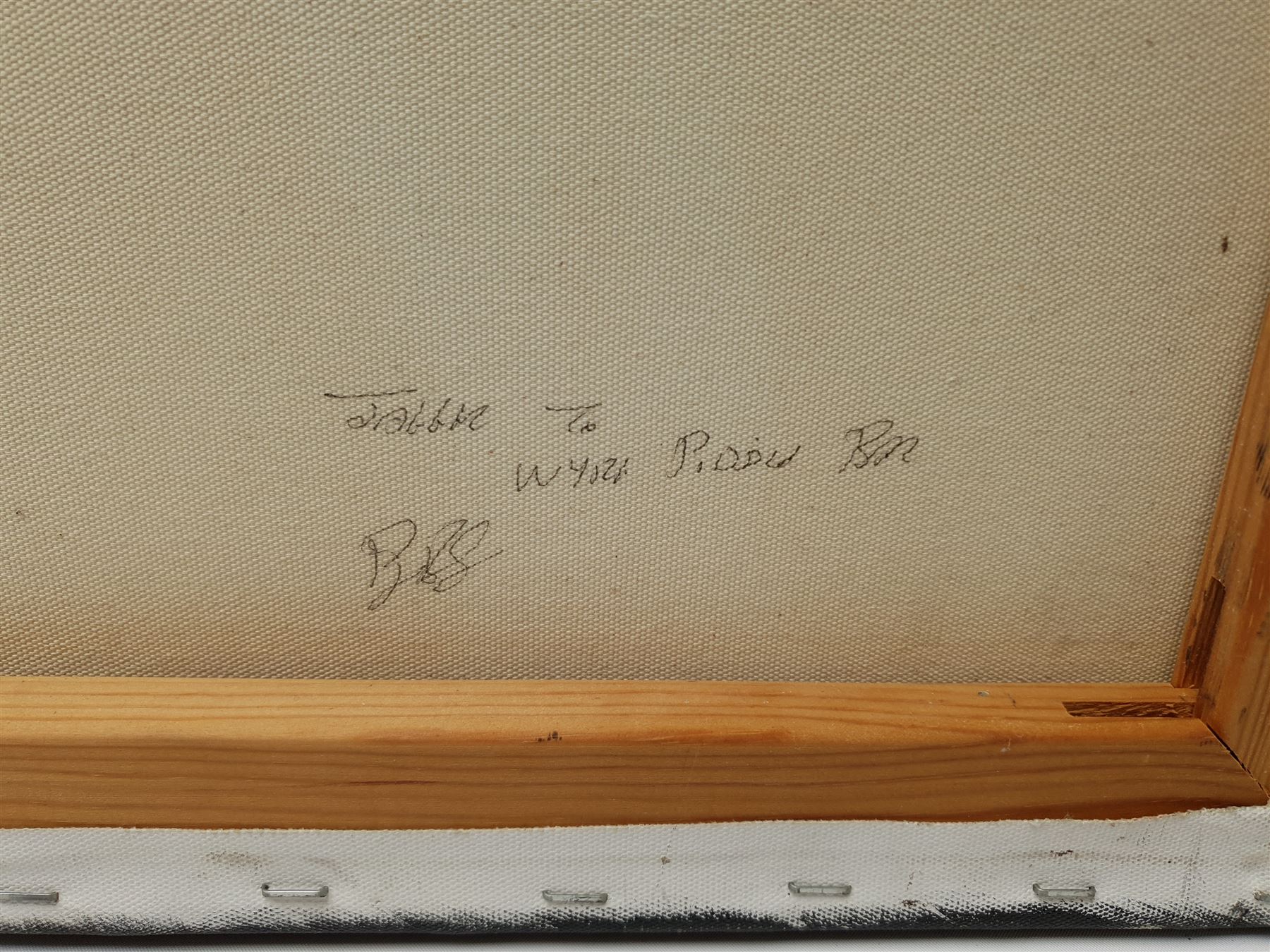 Peter J Bailey (British 1951-): Jazz Series - Mick 'Jagger', oil on canvas signed and inscribed verso 99cm x 99cm (unframed)