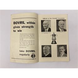 1946 FA Cup Final Charlton Athletic v Derby County football programme played 27th April 1946 at Wembley, signed to the centre pages by Raich Carter above his team name. Provenance: By direct descent from the family of Raich Carter having been consigned by his daughter Jane Carter.