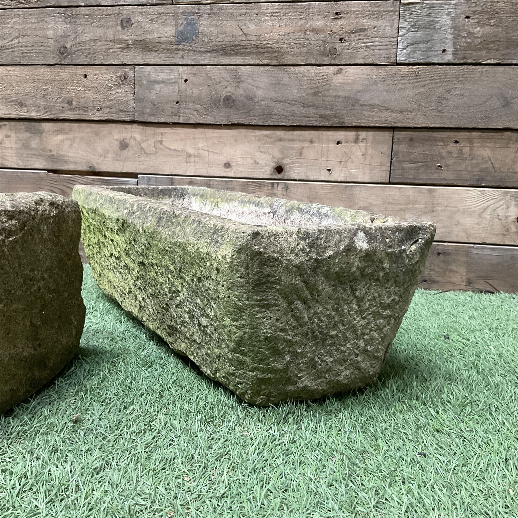 Set of four small carved stone planters  - THIS LOT IS TO BE COLLECTED BY APPOINTMENT FROM DUGGLEBY STORAGE, GREAT HILL, EASTFIELD, SCARBOROUGH, YO11 3TX