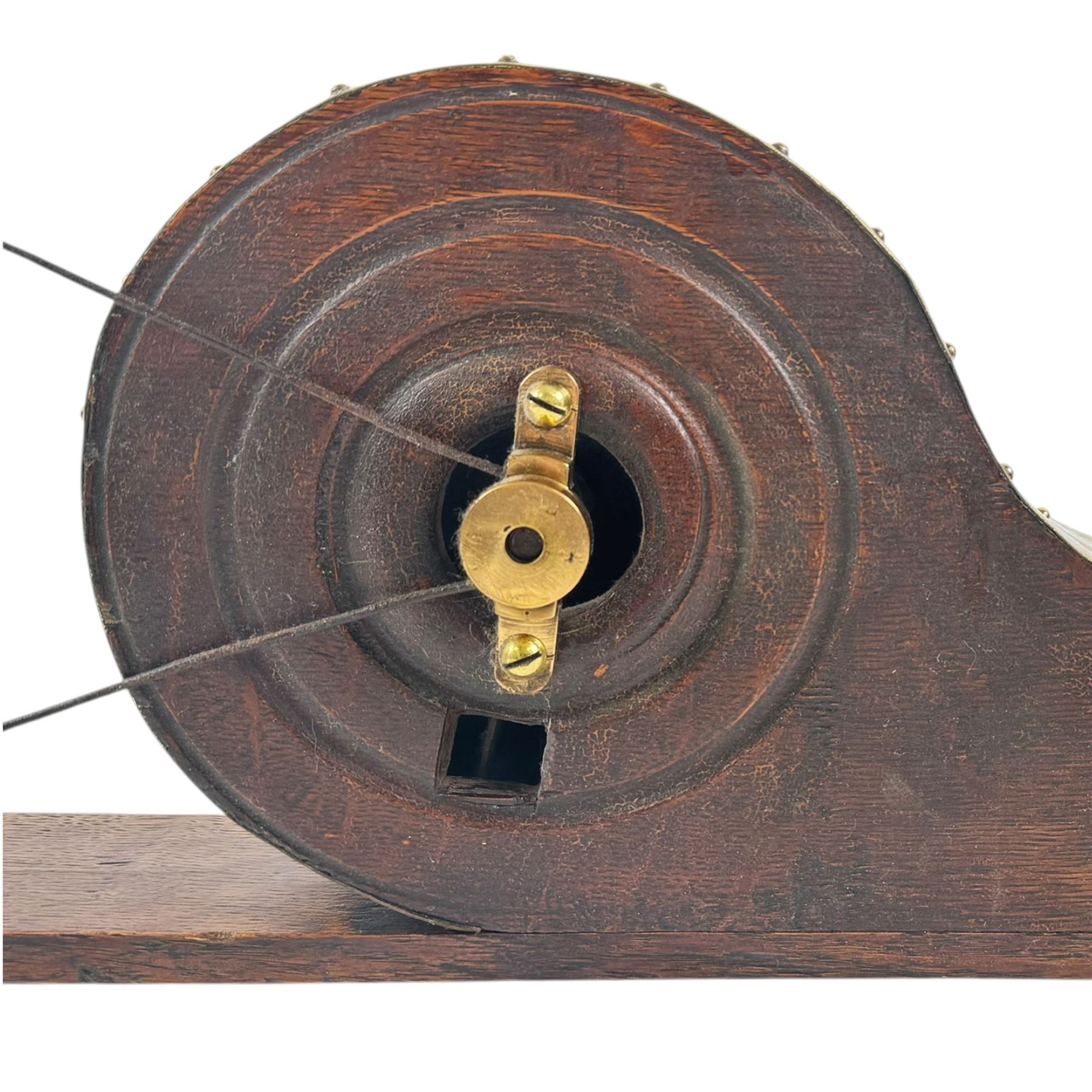 19th century wall mounted winding bellows, L88cm