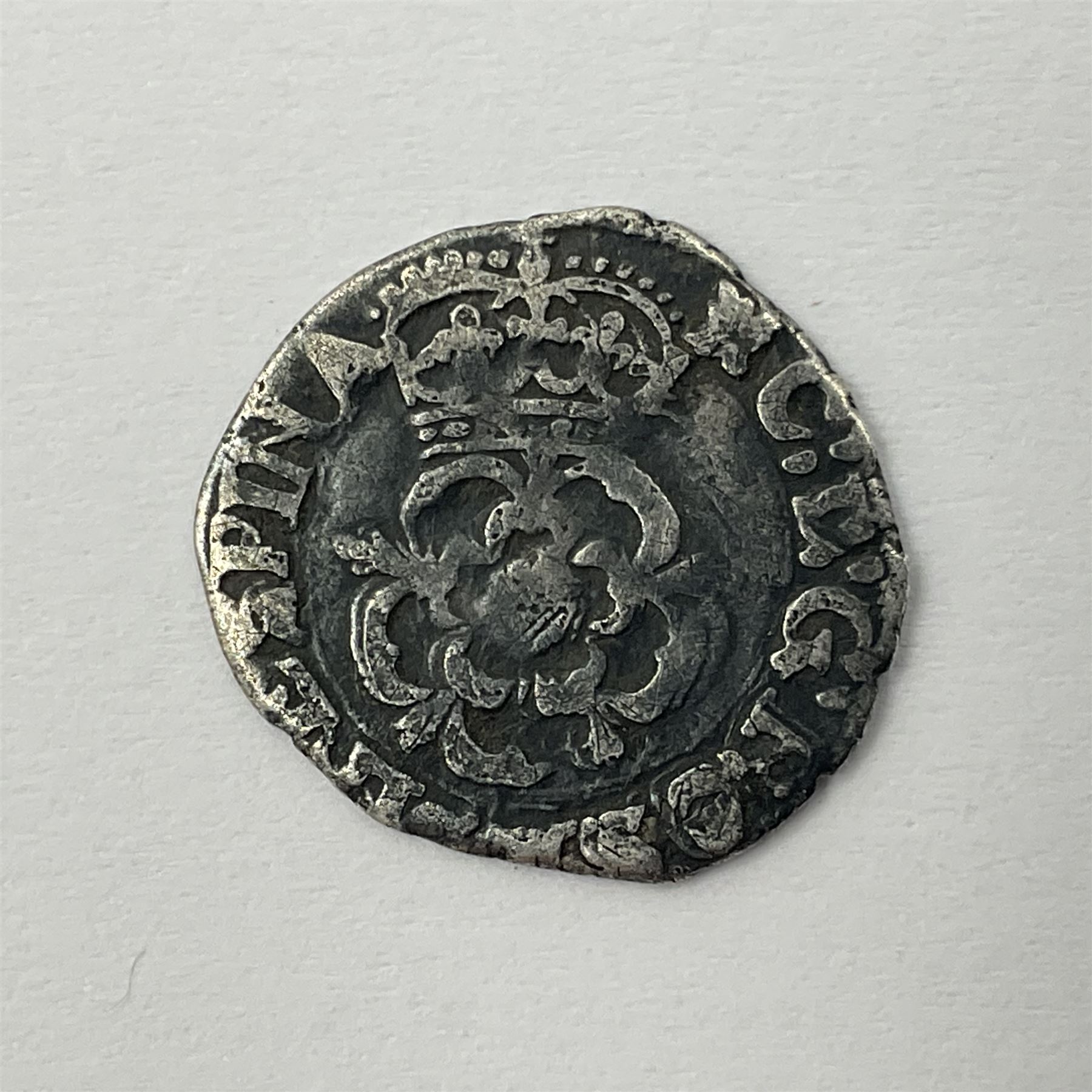 Charles I silver halfgroat, Tower Mint c.1625-42, crowned rose to both sides with no inner circle, obv. C D G ROSA SINE SPINA rev. THRONVM FIRMAT