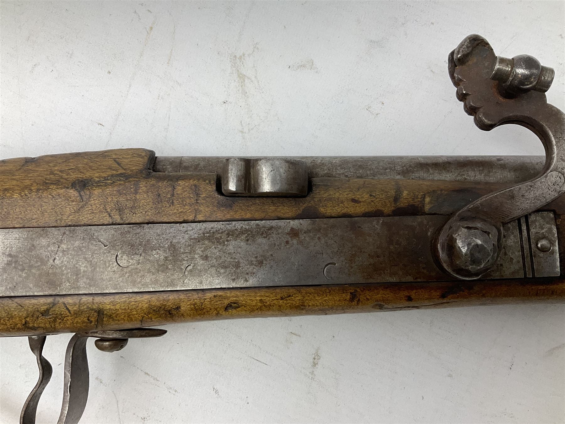 SHOTGUN CERTIFICATE REQUIRED - Modern 20-bore matchlock muzzle loading Civil War type musket, with 92.5cm(36