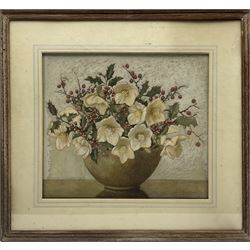Harold Edward Conway (Staithes Group 1872-1949): Christmas Roses with Holly, watercolour signed and dated 1946, 34cm x 39cm
Provenance: Conway was a friend of the vendor's grandparents who lived in Burford, Oxfordshire, where the artist spent most of his life