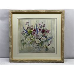 Dorcie Sykes (British 1908-1998): Still Life of Summer Flowers, watercolour signed 45cm x 49cm