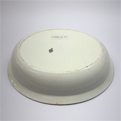  Early 20th century Mintons white glazed oval bowl bearing LNER monogram L35cm  