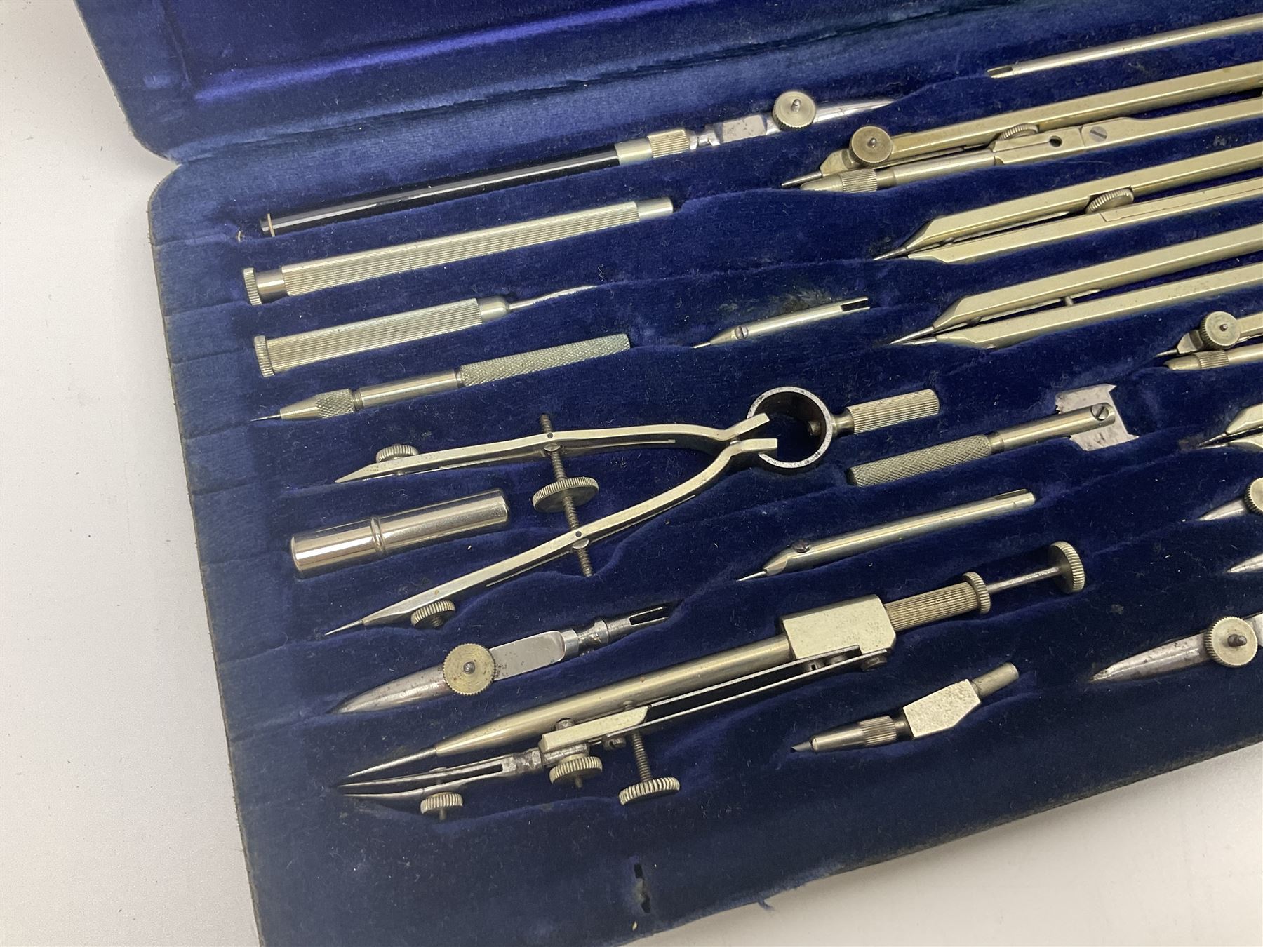 J Halden & Co cased drawing set, together with other cased drawing sets, including examples from prazision garantie and Kern Swiss 