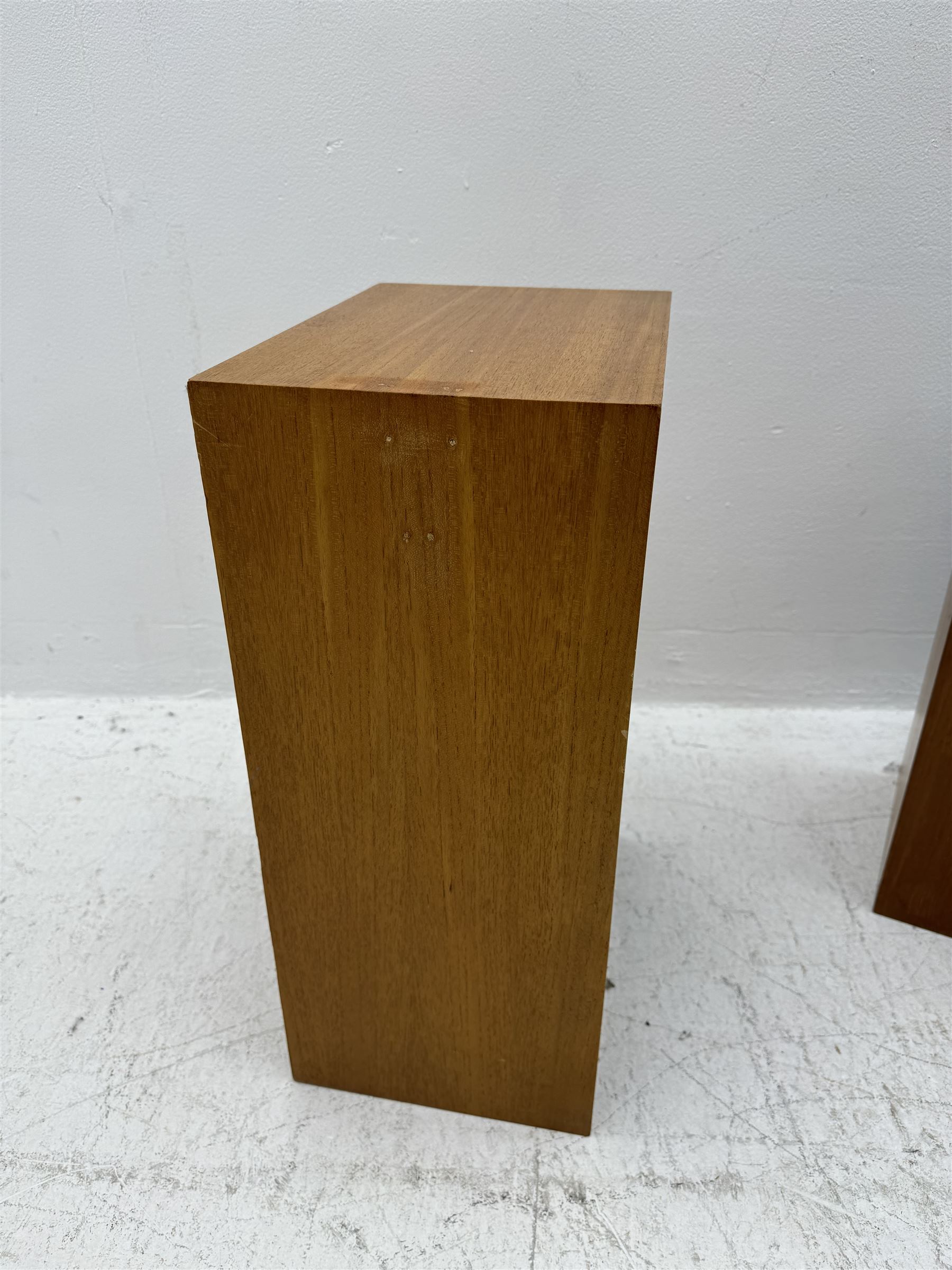 Thorens TD 126 MKII turntable record deck with SME tonearm, within teak case, together with a pair of Mordaunt-Short MS235 speakers, speakers H53cm