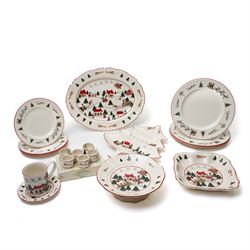 Masons Christmas Village dinner wares, designed by Marsten-Mandrajji, comprising three din...