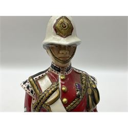 Michael J Sutty limited edition figure, Soldier Drummer, 1st Battalion, The Kings Own Royal Border Regiment 1984, 93/250, together with further limited edition Michael Sutty bust, 12/250, tallest H21.5cm