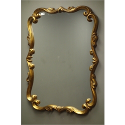  Rococo style scrolled gilt framed wall mirror, 76cm x 102cm  