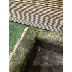 19th century rectangular carved stone trough - THIS LOT IS TO BE COLLECTED BY APPOINTMENT FROM DUGGLEBY STORAGE, GREAT HILL, EASTFIELD, SCARBOROUGH, YO11 3TX