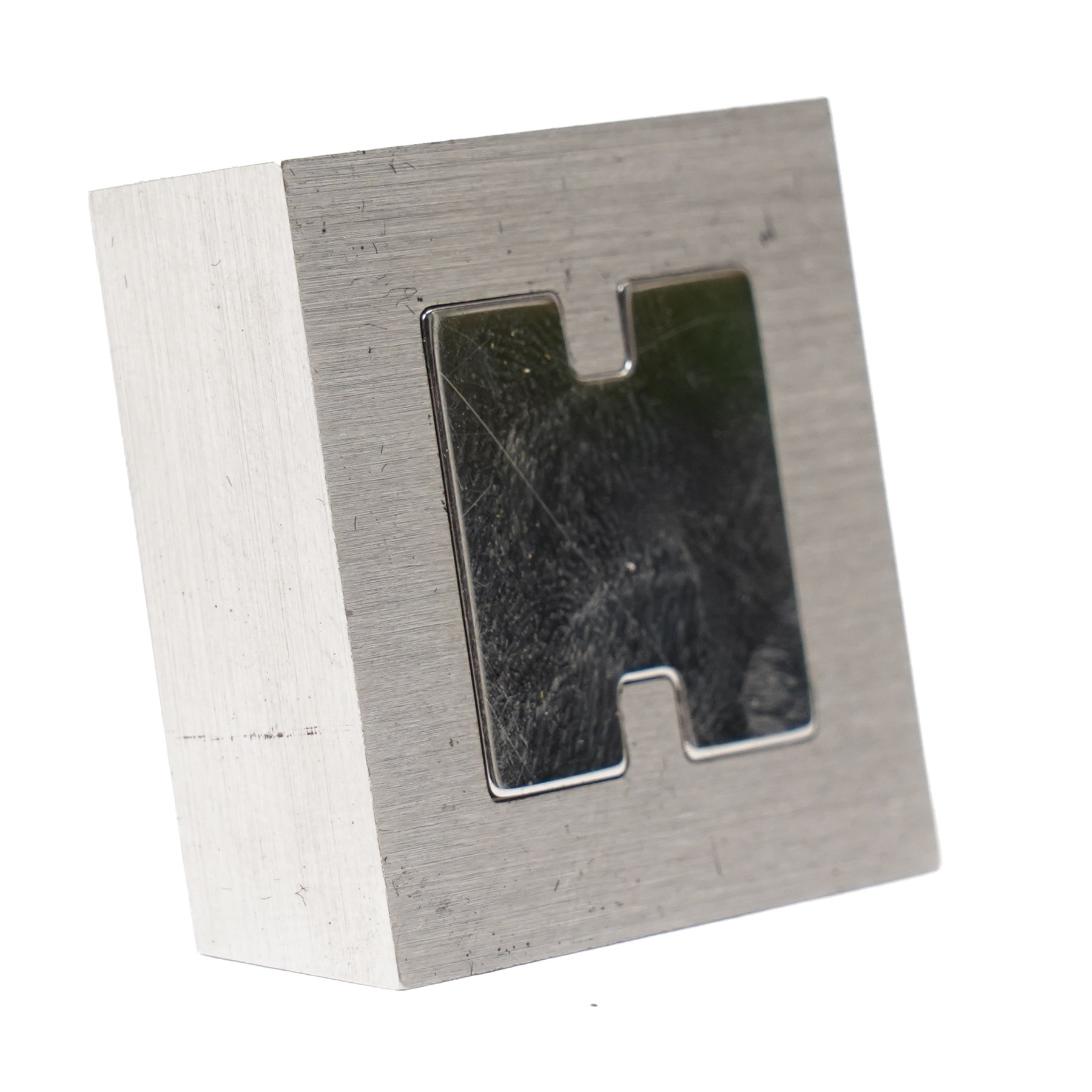 Hermès - ‘The Smile’ photo and menu holder, brushed and polished metal with H motif, in original box