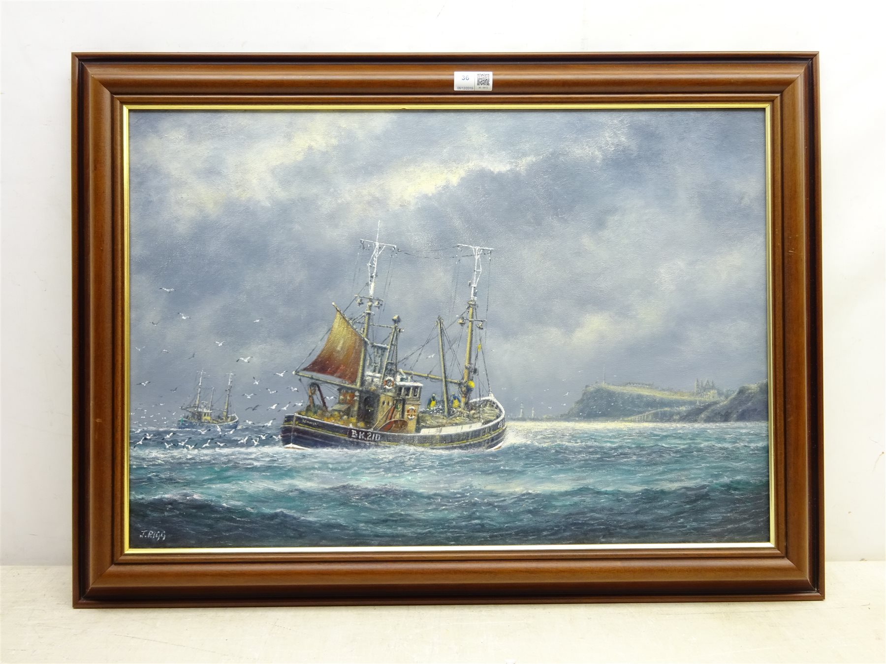 Jack Rigg (British 1927) Berwick Fishing Boats coming in to Whitby