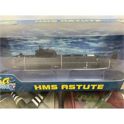 Corgi - five die-cast models of WW2 aircraft; and five models of warships; all boxed (10)