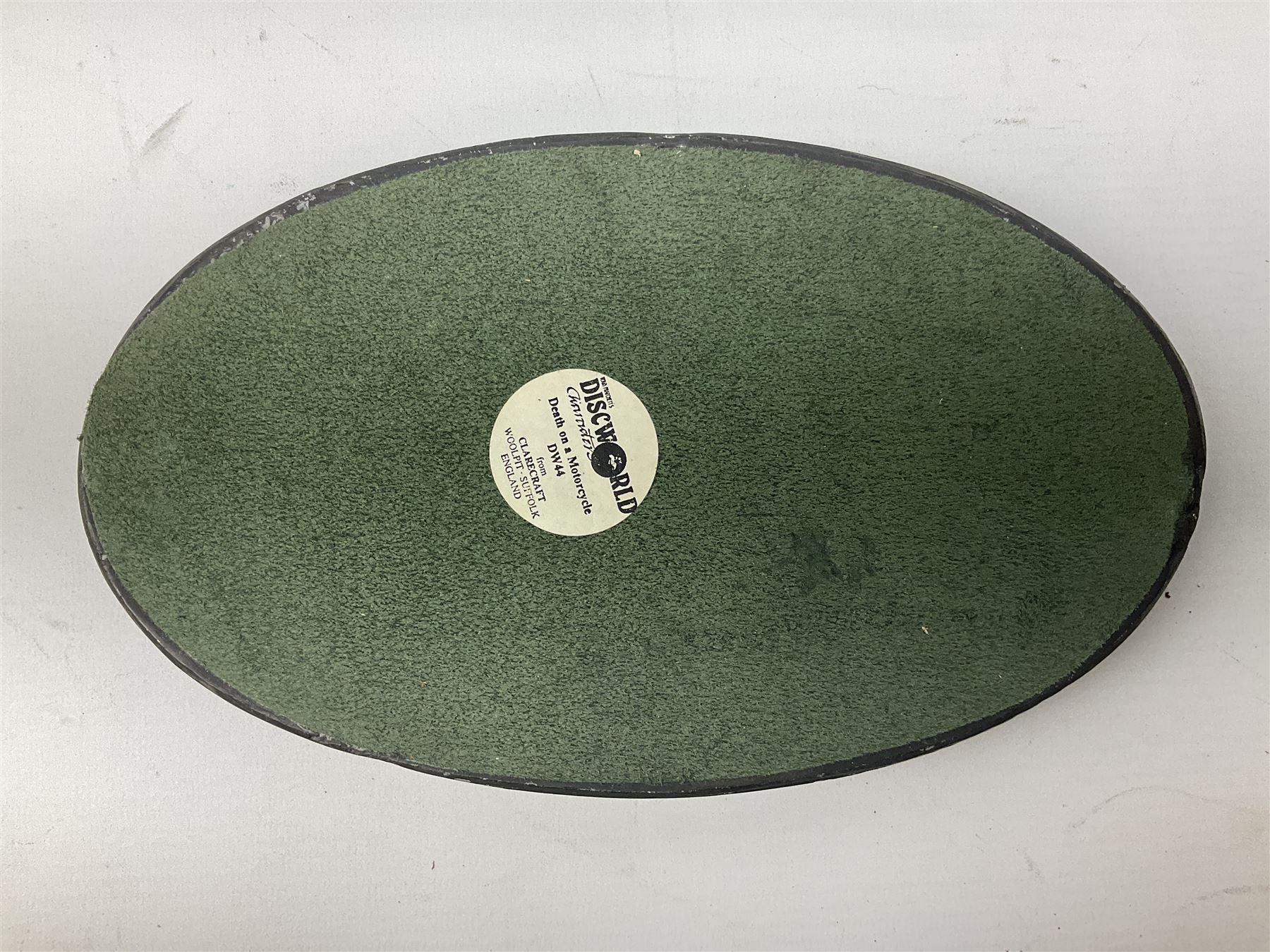 Terry Pratchett Discworld figure, Death on a Motorcycle DW44, designed by Clarecraft