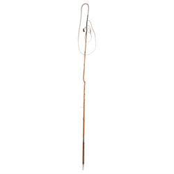 Swaine & Adeney( London) - 20th century yew coaching whip, silver ferrule engraved 'A.N.F Spicer From E.K Fownes' and silver butt end engraved 1912, hallmarked London, L160cm