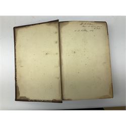 Twenty-seven 19th century leather bound books including The History of Napoleon Edited by R.H. Horne.1841; The Great Diamonds of the World by Edwin W. Streeter. 1882 Second edition; works by Voltaire; etc (27)