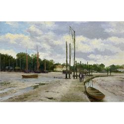 Stephen J Renard (British 1947-): 'Le Pont de Moret', oil on board signed, titled on label verso 20cm x 30cm
Provenance: exh. James Starkey Fine Art Beverley, June 2011, label verso 
Notes: now known as one of the world's pre-eminent marine artists, this work was produced before Renard chose to devote himself wholly to marine painting in the 1980s.