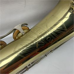 Czechoslovakian Corton tenor saxophone, probably 1970s/80s, serial no.132621; in fitted carrying case with crook and two mouthpieces