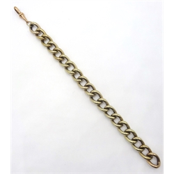  Heavy 9ct gold curb chain bracelet, each link hallmarked approx 71.4gm  