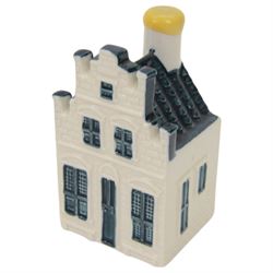 Eighteen KLM Miniatures, each blue Delft house form miniature produced exclusively for KLM Airlines by Bols Amsterdam, most with contents  