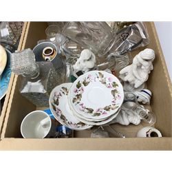 Doulton  part tea and dinner service, together with collectors plates and other ceramics and collectables, in seven boxes