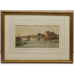 George Graham (British 1881-1949): Stone Bridge, watercolour signed 15cm x 29cm