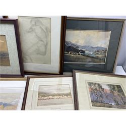 Collection of original watercolours, artists to include Joseph Haslam Hawkswoth (British 1827-1908), Norman Wilkinson, Moffat Peter Lindner (British 1852-1949), Albert Charles Dodds, Miller Smith etc (13)