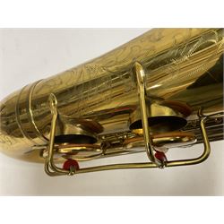 French Henri Selmer 1935 Radio Improved Tenor B flat Saxophone No 20344, with a velvet lined hard case
One of only 550 produced in that year