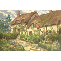 T Wilfred Malcolm (19th/20th century): Anne Hathaway's Cottage 'Shottery' Stratford on Avon, oil on canvas signed, titled verso 34cm x 50cm